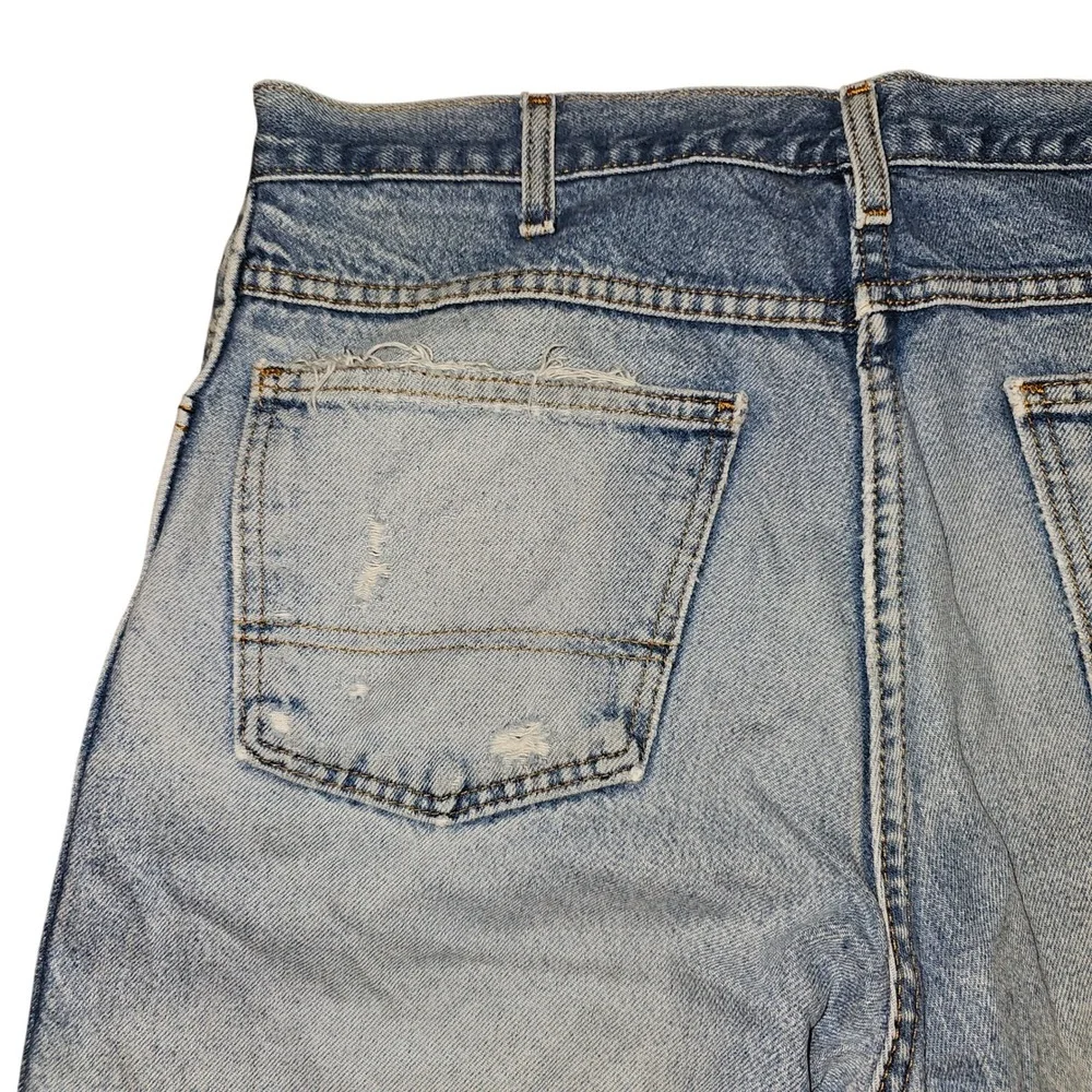 Distressed Light Wash Denim Workwear Jeans Pants Size 34x30 Grunge Utility‎ Mens